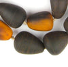 Amber Horn Spindle Beads
