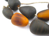 Amber Horn Spindle Beads - The Bead Chest