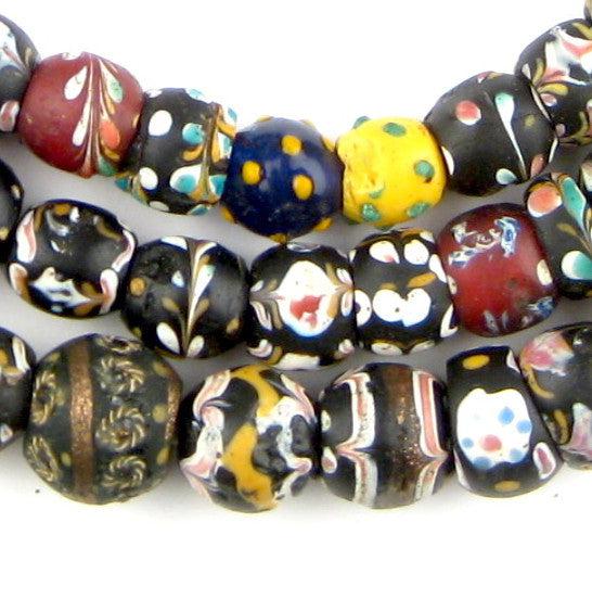 Rare Venetian Flower Trade Beads (Long Strand) - The Bead Chest