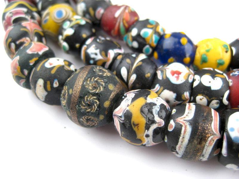 Rare Venetian Flower Trade Beads (Long Strand) - The Bead Chest