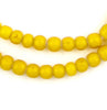 Yellow White Heart Beads (8mm)