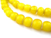 Yellow White Heart Beads (8mm) - The Bead Chest