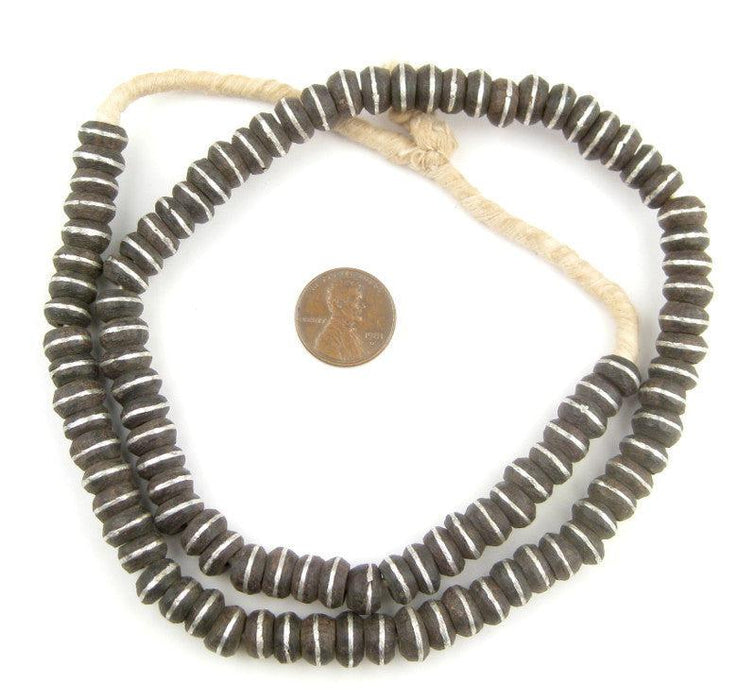 Petite Ebony Mali Prayer Beads (5x9mm) - The Bead Chest