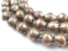Vintage White Metal Ethiopian Bicone Beads (8x7mm) - The Bead Chest