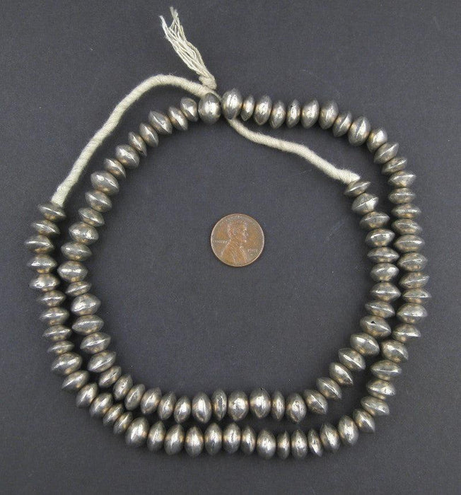 Mali Silver Bicone Beads (7x12mm) - The Bead Chest