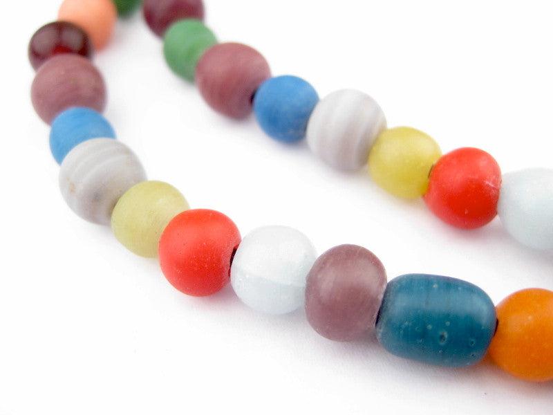 Multicolor Sphere Java Glass Beads (7mm) - The Bead Chest