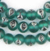 Aqua Glass Spherical Eye Beads (12mm) - The Bead Chest