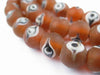 Amber Glass Spherical Eye Beads (12mm) - The Bead Chest