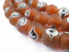 Amber Glass Spherical Eye Beads (12mm)