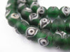 Green Glass Spherical Eye Beads (12mm) - The Bead Chest