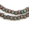 Vintage Inlaid Yak Horn Prayer Beads (6mm)
