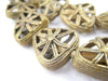 Triangle Pinwheel Ghana Brass Filigree Beads - The Bead Chest