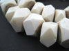 White Bone Beads (Faceted)