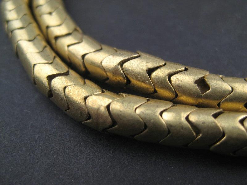 Brass Interlocking Snake Beads (6.5mm) - The Bead Chest