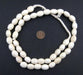 White Nigerian Camel Bone Oval Beads (13x12mm) - The Bead Chest