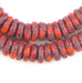 Red Mosaic Fused Rondelle Glass Beads (13mm) - The Bead Chest