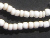 Small White Goomba Glass Beads (3 strands)
