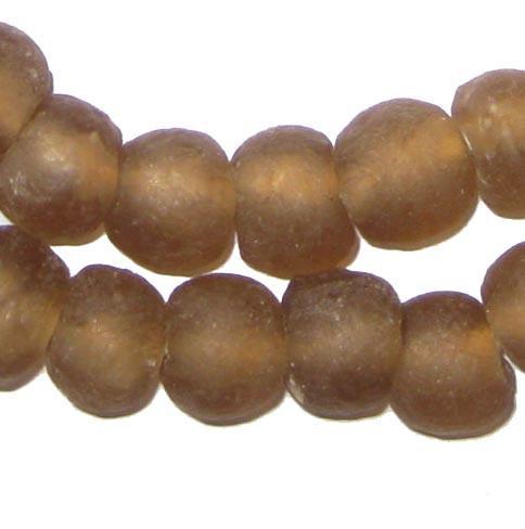 Mocha Recycled Glass Beads (14mm) - The Bead Chest