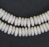 Ivory Glass Disk Beads