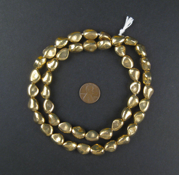 Gold Color Metal Nugget Beads - The Bead Chest