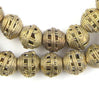 Striated Brass Filigree Globe Beads (15mm)