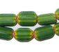 Four Layer Green Chevron Beads (14x8mm) - The Bead Chest