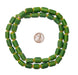 Four Layer Green Chevron Beads (14x8mm) - The Bead Chest