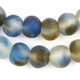 Blue Brown Swirl Recycled Glass Beads (18mm) - The Bead Chest
