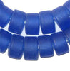 Blue Recycled Glass Beads (Tabular)