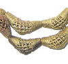 Woven Brass Filigree Elbow Beads (27x12mm)