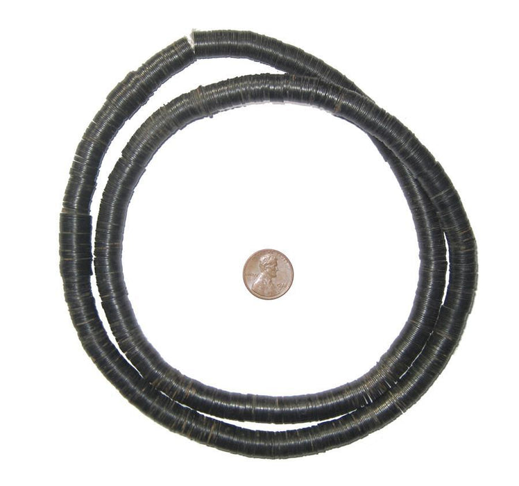 Vintage Black Phono Record Beads (14mm) - The Bead Chest