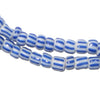 Blue & White Ghana Chevron Beads