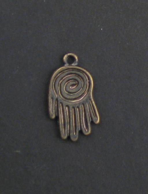 Mini Vintage Copper Hamsa Pendant (Set of 2) - The Bead Chest