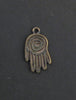 Mini Vintage Copper Hamsa Pendant (Set of 2)