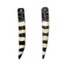 Zebra Batik Bone Tooth Pendant (Set of 2) - The Bead Chest