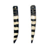 Zebra Batik Bone Tooth Pendant (Set of 2)