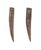 Brown Kenya Bone Tooth Pendant (Set of 2)