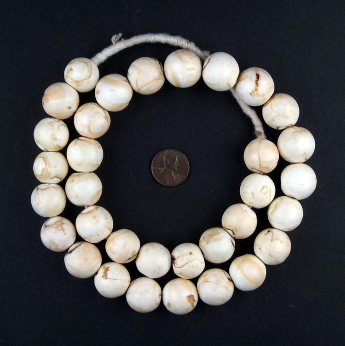 Mother-of-Pearl Round Shell Beads (17mm) - The Bead Chest