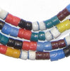 Multicolor Sandcast Cylinder Beads