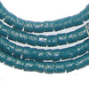 Teal Sandcast Cylinder Beads