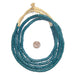 Teal Sandcast Cylinder Beads - The Bead Chest