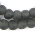 Charcoal Black Recycled Glass Beads (14mm) - The Bead Chest