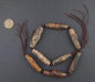 Elongated Antiqued Tibetan Agate Beads (40x11mm) - The Bead Chest