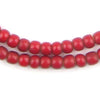 Red White Heart Beads (8mm)