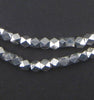 Diamond Cut Faceted Silver Beads (5mm)