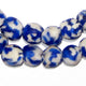 Cobalt Blue Fused Recycled Glass Beads (14mm) - The Bead Chest