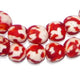Crimson Red Fused Recycled Glass Beads (14mm) - The Bead Chest