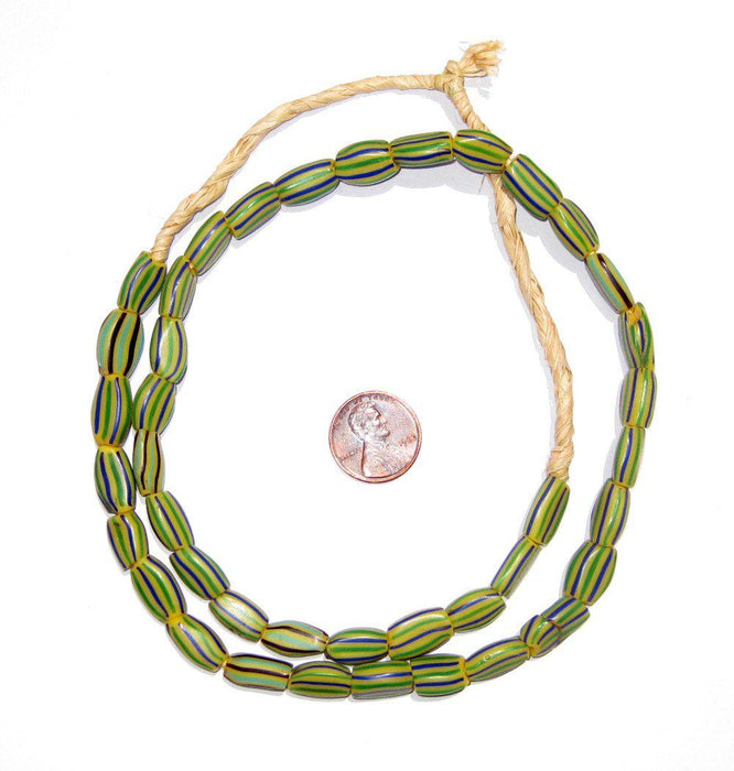 Swamp Stripe Watermelon Chevron Beads - The Bead Chest
