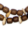 Antique Wood & Shell Prayer Beads (Long Strand)