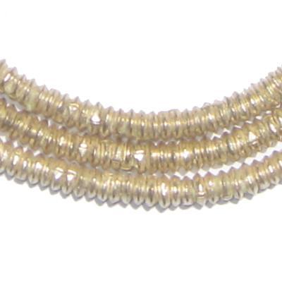 Silver Heishi Ethiopian Beads (4mm) - The Bead Chest